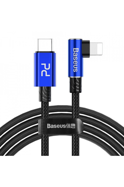 Baseus Кабел за данни MVP Ъглов USB Type C Power Delivery / Lightning Кабел P...