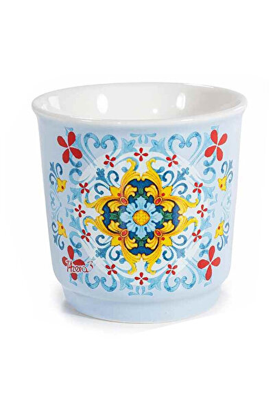Decorer Cana de porțelan multicoloră pentru cafea Majolica Ø 6 cm x 6 H, 90 ml