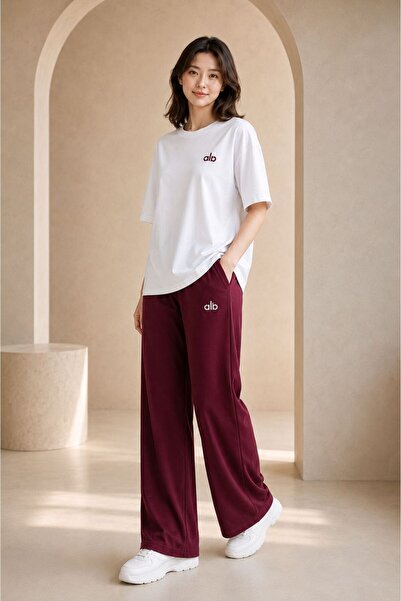 Joetsu Γυναικείο Σετ Μπλουζάκι Oversize και Παντελόνι με φαρδιά μπατζάκια