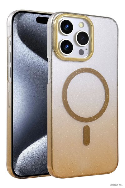 New Face ZNGZRMLL غطاء Magsafe لامع لهاتف iPhone 14 Pro Max - (172219) تيتاني...