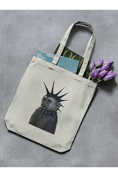redame Monkey Punk Funny Fun Pinterest Minimalist Written Slogan Cloth Bag To...