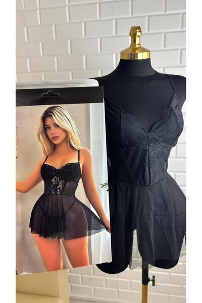femme secret Women's Lace-Detail Baybdoll Nightgown