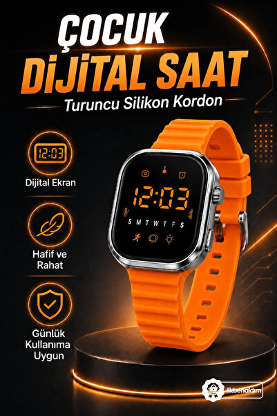 İlkbenaldim Dječji i tinejdžerski digitalni ručni sat sa silikonskim remenom,...