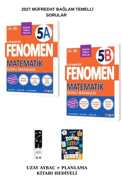 Fenomen Yayıncılık Fenomen 5. Sınıf Matematik A-B Bağlam Temelli SB (2li Set)...