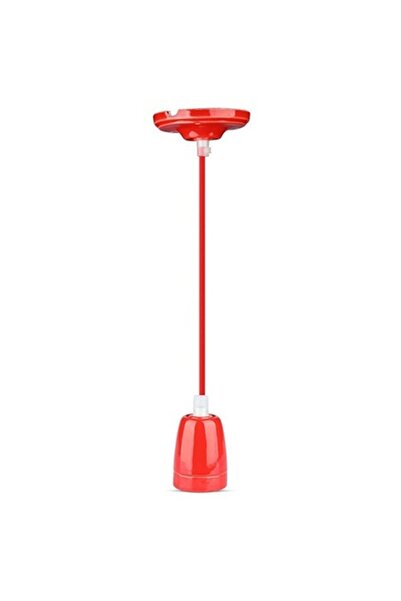 V-TAC PORCELAIN CEILING PENDANT E27 BASE - RED