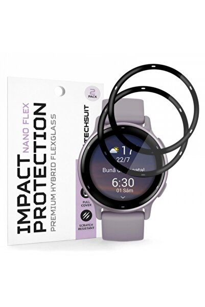 Techsuit Nano Flex Screen Protector for Garmin Vivoactive 5, Top Bottom Set o...