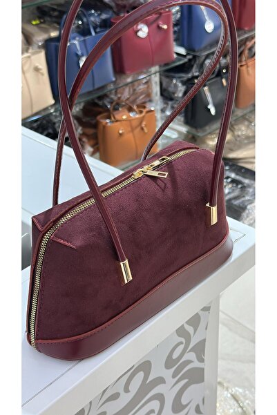 GlowSa Women's Suede Double Zipper Hand and Shoulder Bag
