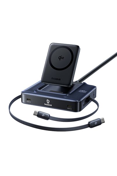 Baseus Nomos NH21 6-in-1 245W Charging Station, BPS 3.0, Qi2, LCD Display, Black