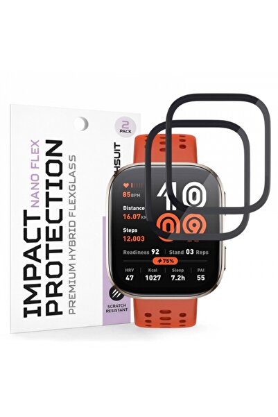 Techsuit Folie Protectie Nano Flex pentru Amazfit Bip 6, Set 2 bucati, Plasti...