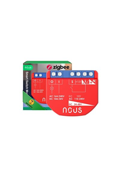 Nous Modul releu mini inteligent B1Z Tuya Zigbee, cu intrare de comutare, 1 c...