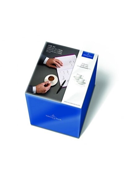 Villeroy & Boch Set de espresso pentru 2 persoane, For Me, porțelan alb premi...