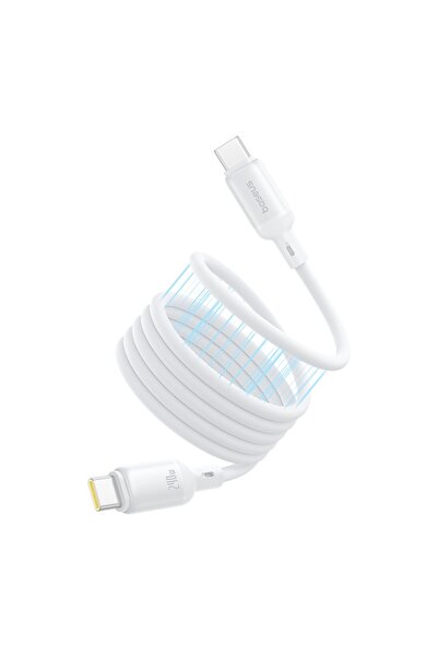 Baseus Cablu PicoGo Magnetic USB-C la USB-C, 240W, 1m, Alb