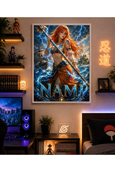 Miutic Print Studio Tablou Anime One Piece – Nami, Regina Furtunilor, Decor O...