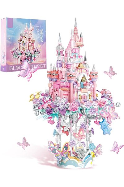 TERRIFI Flower Castle Building Block Set, Dream Castle on Particle Building C...