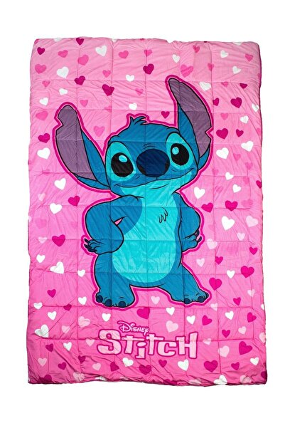 Dimcol Πάπλωμα Φλάνελα-Σέρπα Disney Home Lilo & Stitch 57 160X250 Ροζ 100% Πο...