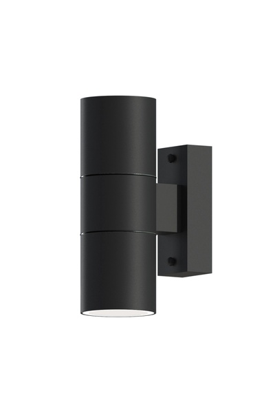 Calex Lampa de perete de exterior LED Turin, 2x bec GU10, otel inoxidabil, IP...