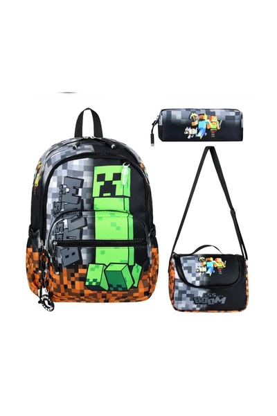 mikeonscosmetics Boys' Orthopedic School Bag Set of 3 - Large Volume Backpack...