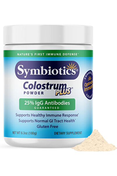 Symbiotics Colostrum Plus Powder 6.3 oz - Immune & Muscle Recovery Support 25...