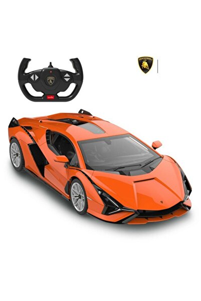 Rastar MASINA CU TELECOMANDA LAMBORGHINI SIAN PORTOCALIU CU SCARA 1 LA 14
