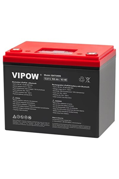 Vipow ΜΠΑΤΑΡΙΑ LIFEPO4 12V 100AH BLUETOOTH