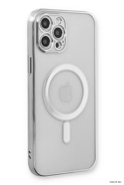 New Face Zngzrmll iPhone 12 Pro Case Magneticsafe Silicone (175617) - Silver