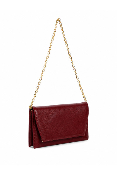 Senza Vedere Geantă de mână și de umăr model Rosso Envelope cu curea tip lanț...