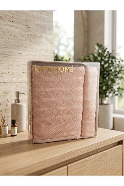 Çapa Home Banyo havlu seti tek kişilik ( 1 büyük boy banyo havlu 1 baş havlu)
