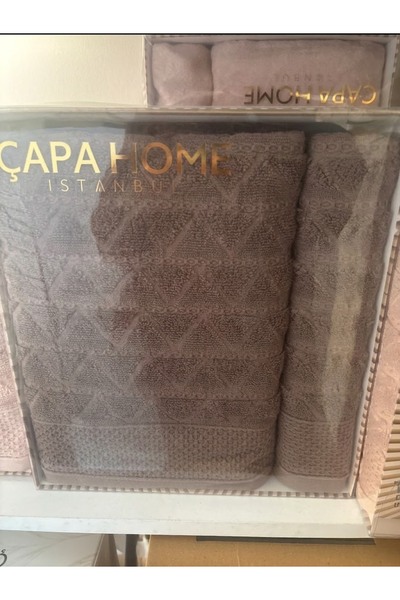 Çapa Home طقم مناشف حمام لشخص واحد (1 منشفة حمام كبيرة و1 منشفة للرأس)