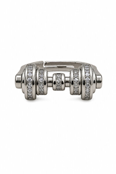 Jack Ferrero Modern Design Steel Stone Women's Ring - Stylish and Eye-Catchin...