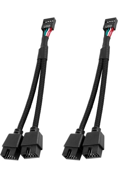 GENERAL موزع راس USB للوحة الام USB 2.0 9 دبابيس انثى الى ذكر مزدوج 9 دبابيس ...