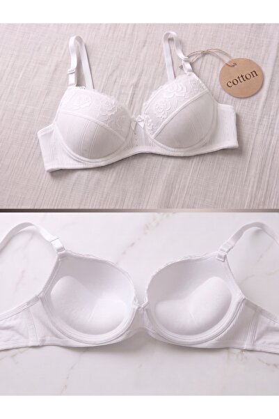 Lavint Homewear Λευκό σουτιέν Push Up με επένδυση από βαμβάκι, κλασικό στήριγ...