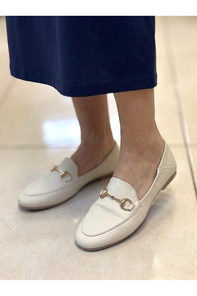 KAFKASLAR AYAKKABI PANTOFI DE DAMĂ MOȘTENIȚI, MODEL CLASIC, DIN PIELE NATURALĂ, CU DETALII CU CATARAMĂ