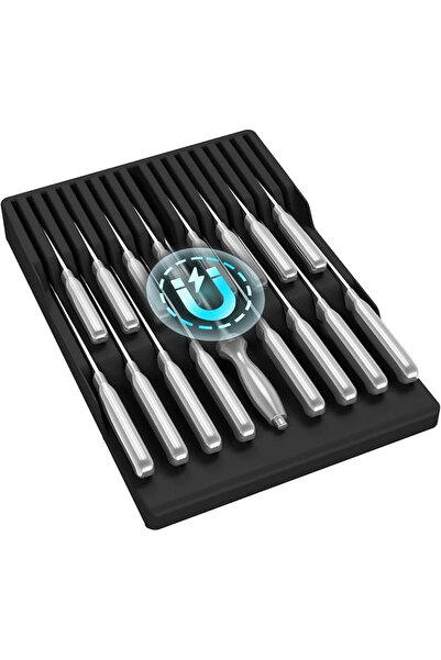 Lifewit In Drawer Knife Organiser, Magnetic Kitchen Knife Holder Holds 16 Kni...
