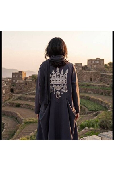 Other Embroidered Abaya with Appliqué