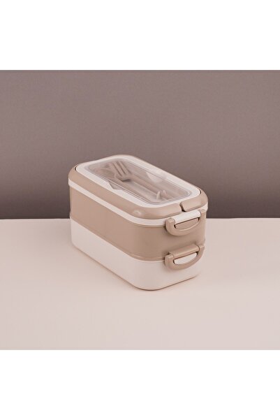 Lumindra 2-tiered spoon & fork nutrition box for diet & meal carrying - 1.8 l...