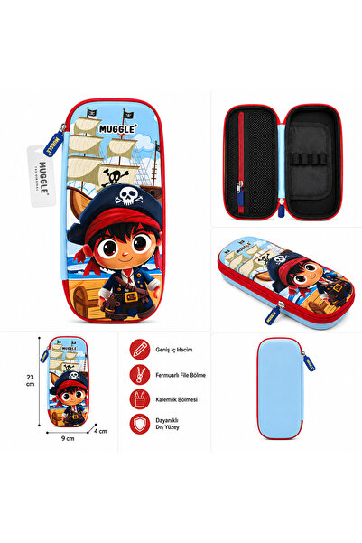 Miro Toys Eva Embossed Patterned Pencil Case – Hard Cover, Large Capacity, Zi...