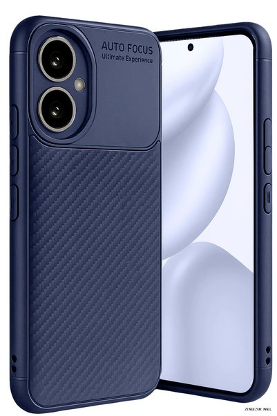 New Face Zngzrmll Honor 400 Case Auto Focus Carbon Cover (201413) - Navy Blue