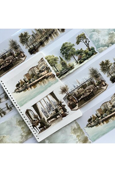 Onwize Golden Cityscape XL 3D Crystal PET Tape 10 cm x 5 m – Şehir Manzaralı ...