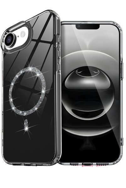 New Face غطاء ZNGZRMLL iPhone 16E Live Diamond Magsafe (201356) - أسود