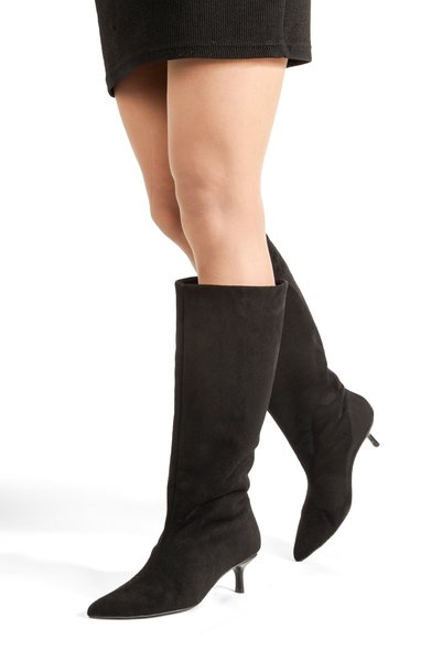 Generic Brand Women's Low Heel Pointed Toe Flat Boots