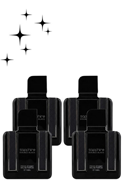 Faan 4 Pieces Sapphire Double Black Pour Homme Perfume 100ML