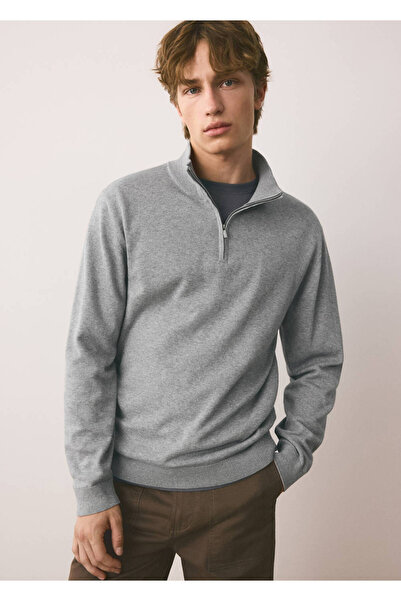 Mango Teen Perkins yaka fermuarlı kazak