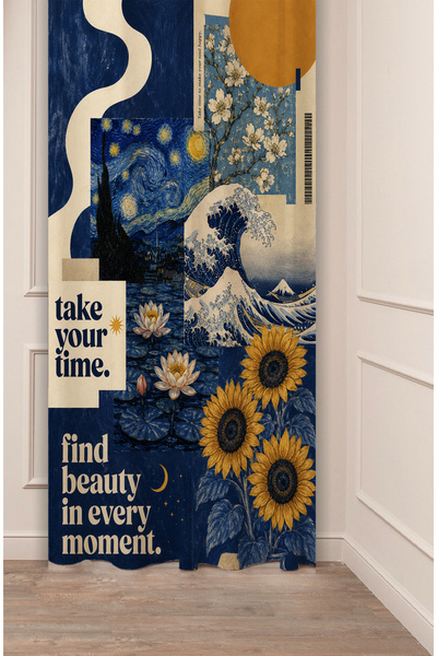 GREENDECOR Van Gogh "Yıldızlı Gece" "Ayçiçeği" Hokusa "Büyük Dalga" Monet "Ni...