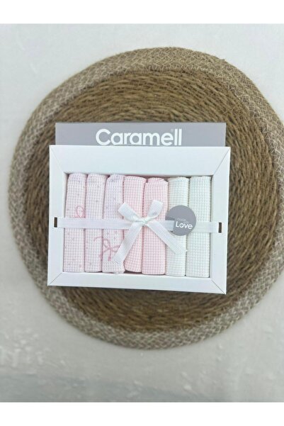 Caramell Patterned Baby Mouth Wipes, Pack of 7