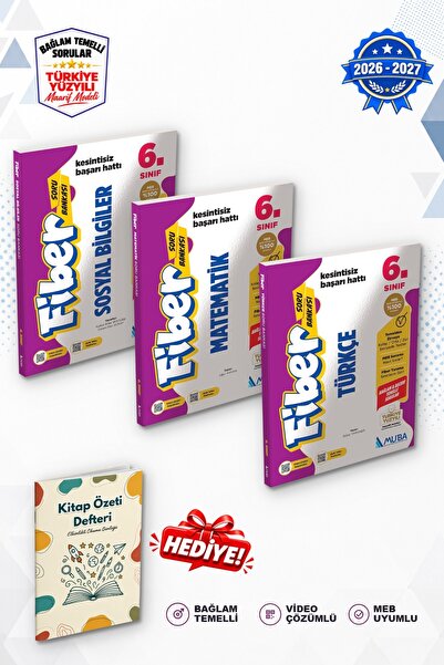 Muba Yayınları 6. sınıf Fiber Türkçe Matematik Sosyal Bil. Bağlam Temelli Sor...