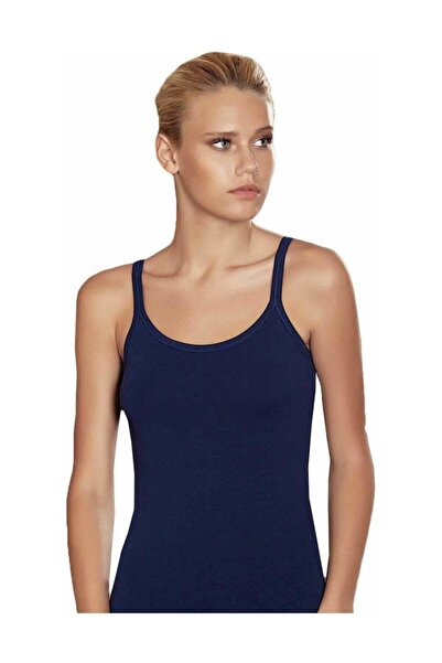 Zulu Ticaret Pack of 3 Women's Wide Thread Strap Undershirt