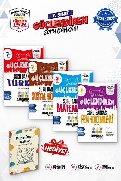 Ankara Yayıncılık 7.Sınıf Matematik Türkçe Fen Bil. Sosyal Bil. Bağlam Temell...