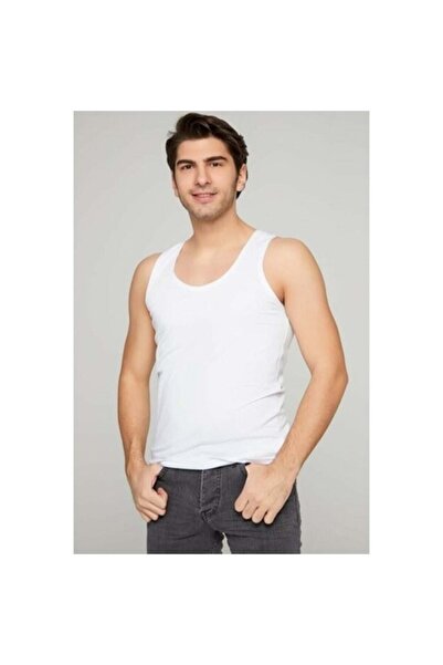 Zulu Ticaret Tutku-Men's 101 Cotton Combed Cotton Undershirt - White - XL