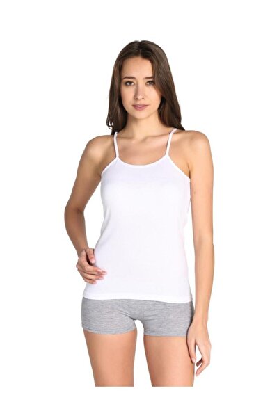 Zulu Ticaret Tutku-Tutku Ribana Women's Tank Top with Rope Straps