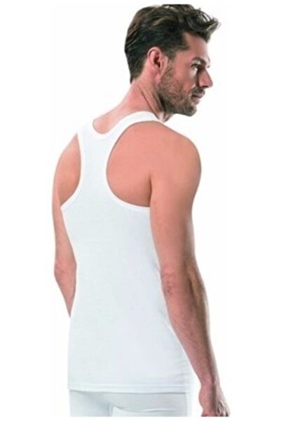 Zulu Ticaret Tutku-Men's White 4-Piece Sports Undershirt 0118